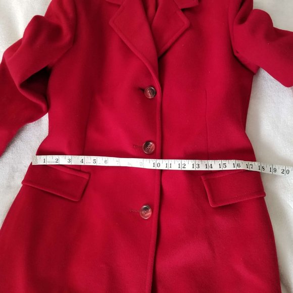 Vintage Wells & Coverly Red Wool Coat - Picture 13 of 16